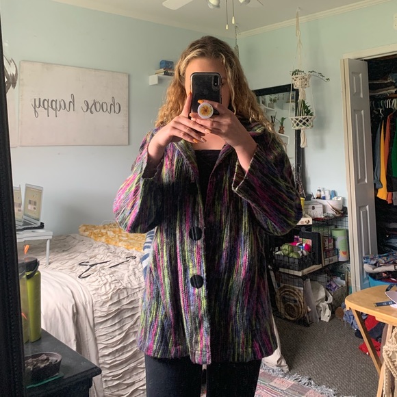Multi colour button cardigan - Picture 1 of 3